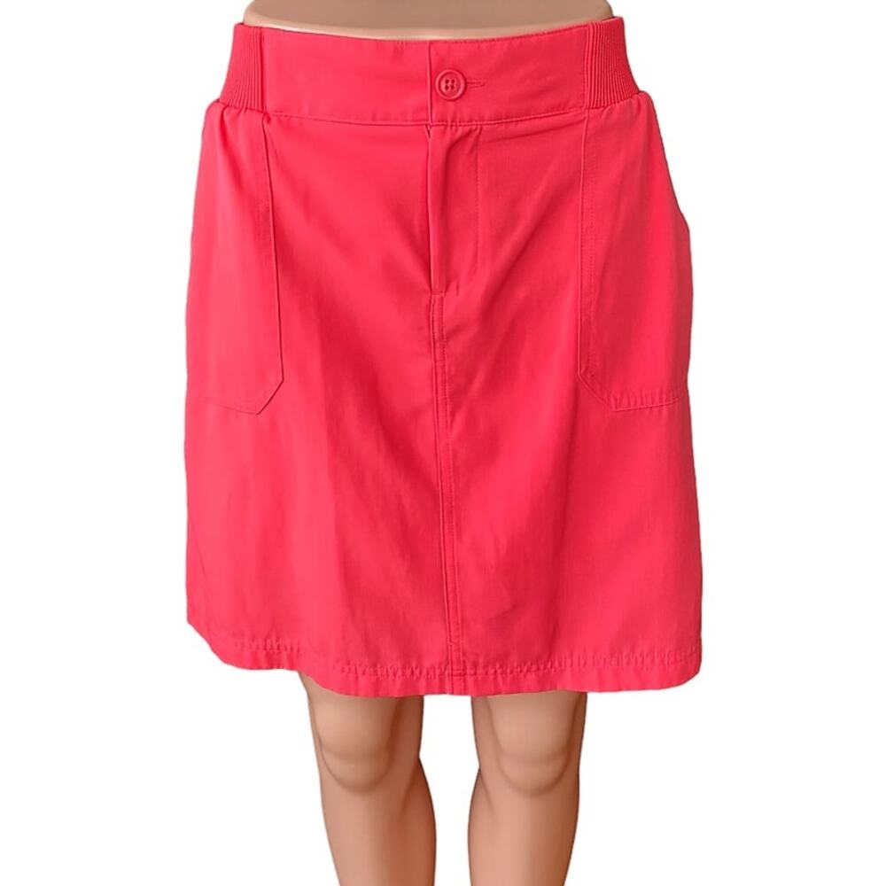 Skort Set Coral Orange Pink Short Skirt & Shorts by CHRISTOPHER & BANKS ~ Size 6